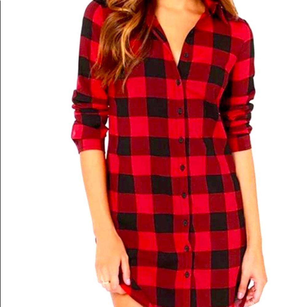 Red and Black light flannel